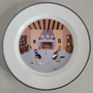 Villeroy & Boch Design Naif #5 - By the Fireside Porcelain 8 1/4" Salad Plate